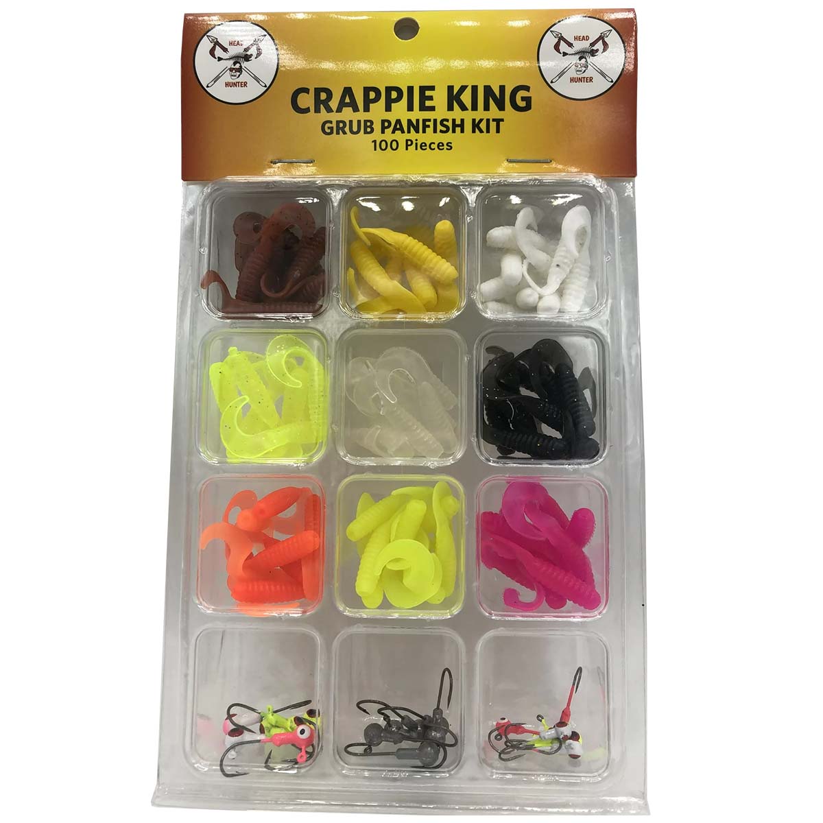 Crappie King Grub Panfish Kit  Head Hunter Lures – Head Hunter Lures LLC