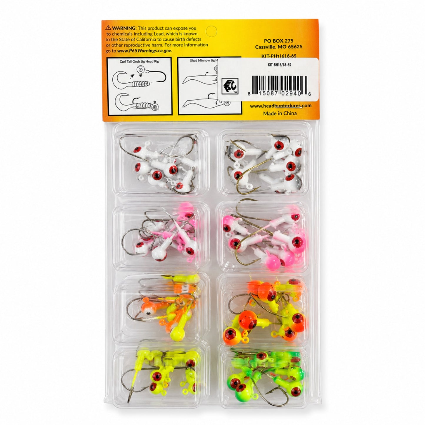 2-Color Round Jig Head Kit- 1/16oz & 1/8oz