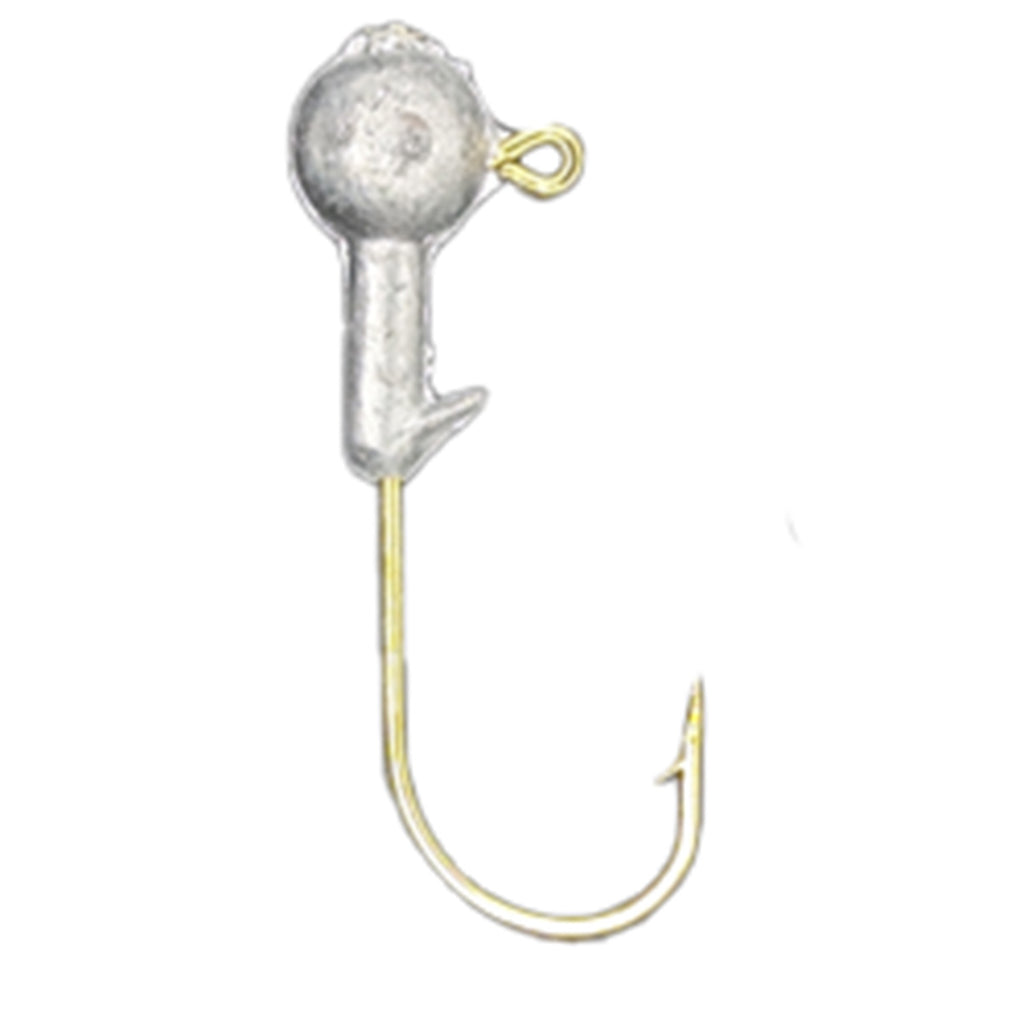 Unpainted Round Head Gold Hook Jig Head