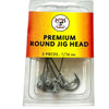 Premium Round Natural Jig Heads, Pack of 5