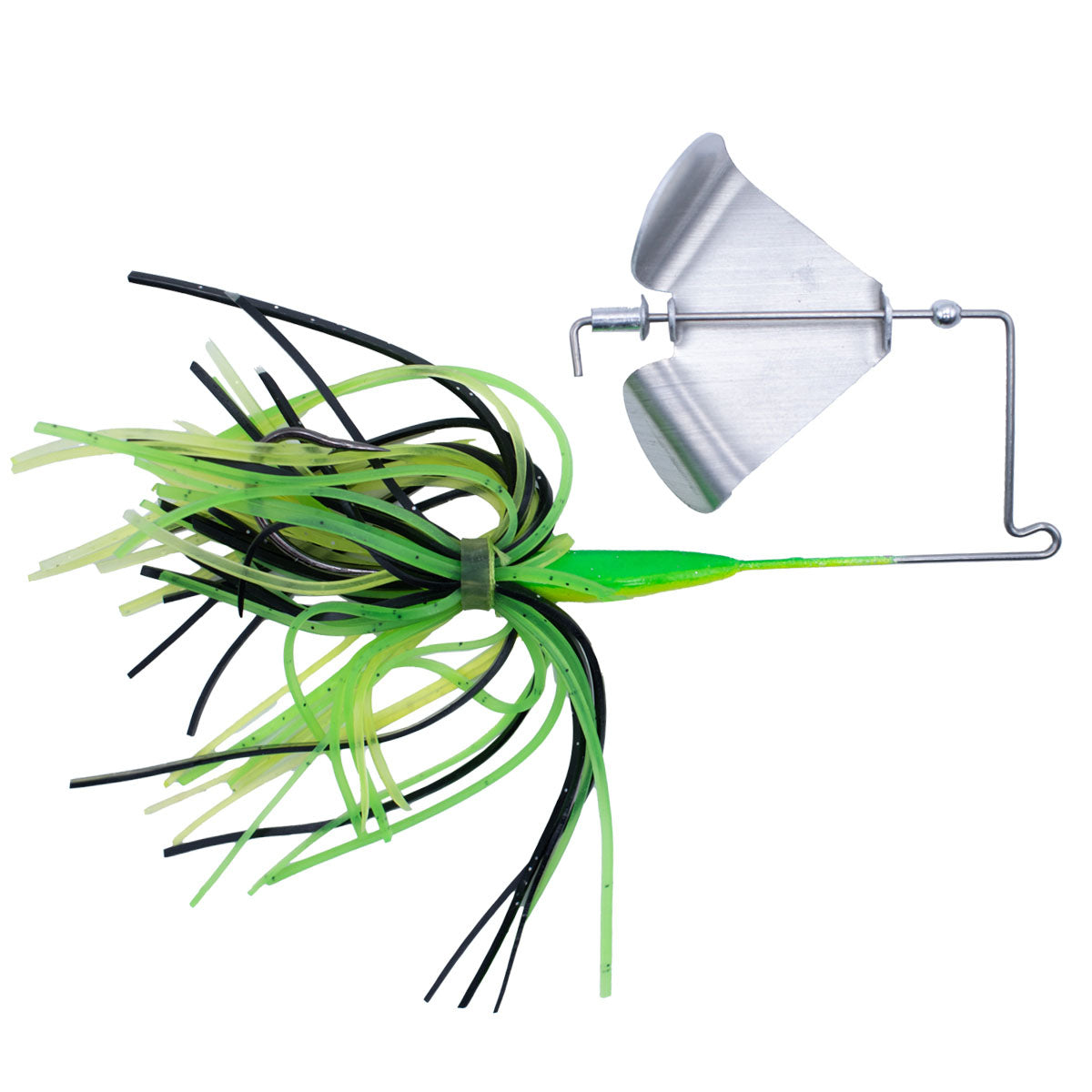 Head Hunter Buzz Bait in Black Chartreuse Lime